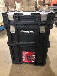 lot 23 image: Husky 22 in. Connect Rolling System Tool Box Customer Returns See Pictures