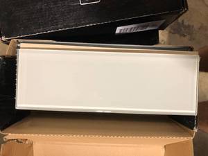 lot 37 image: 12 Boxes of MSI Oyster 4 in. x 11.75 in. Glossy Glass Subway Wall Tile (5 sq. ft.Case)   Customer Returns See Pictures