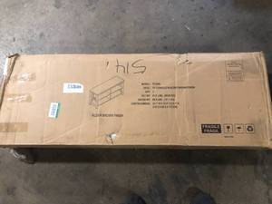 lot 41 image: Sawyer 50 in. Alder Brown TV Stand Fits TVs up to 55 in. Customer Returns See Pictures
