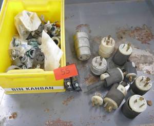 lot 55 image: Group of electrical plugs