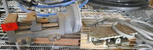 lot 56 image: Air powered vise with foot pedal