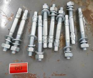 lot 60 image: Lot of 10 new 7 inch anchor bolts