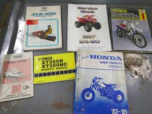 lot 73 image: Recreational vehicle manuals, dirt bikes, snowmobiles