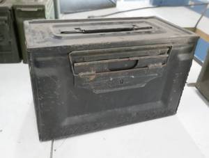 lot 114 image: Black ammo can - Cal 50M2