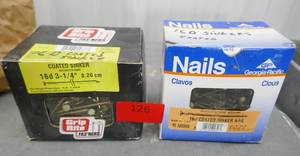 lot 126 image: unopened 5lb box 16d 3-14 inch nails and another almost full