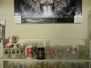 LARGE COLLECTION OF BUDWEISER BEER GLASSES & MORE - GREAT PIECES - PLEASE SEE ALL PICTURES - PLEASE BRING YOUR OWN PACKING AND HELP IF NEEDED