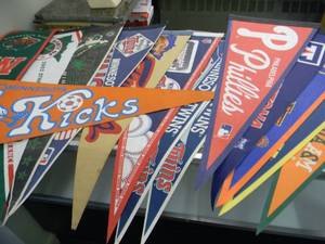 LARGE COLLECTION SPORTS PENNANTS - SOME GREAT PIECES - PLEASE SEE ALL PICTURES - PLEASE BRING YOUR OWN PACKING AND HELP IF NEEDED