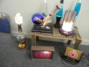 GREAT COLLECTION OF BEER LIGHTS, LAVA LAMPS & MORE - SOME GREAT PIECES - PLEASE SEE ALL PICTURES - PLEASE BRING YOUR OWN PACKING AND HELP IF NEEDED