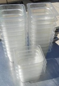 Polycarbonate food serving containers. Qty. - 24