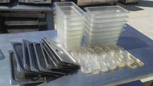 Polycarbonate food serving containers with Covers Qty. - 10