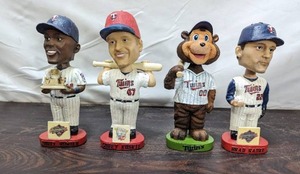 lot 12 image: Torii Hunter, Corey Koskie, Brad Radke and Mascot Bobbleheads