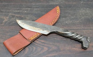 lot 21 image: Forged Knife with Sheath