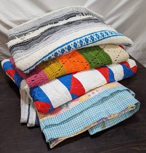 lot 99 image: Collection Of Blankets And Quilts