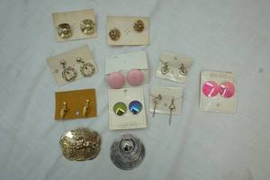 Variety of Clip on Earrings & Broches