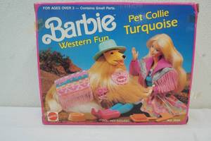 1989 Barbie Western Fun pet collie
