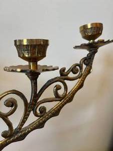 lot 13 image: Gorgeous Vintage Brass Candelabra
