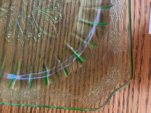 lot 56 image: Etched Depression Glass Salad Plate 8