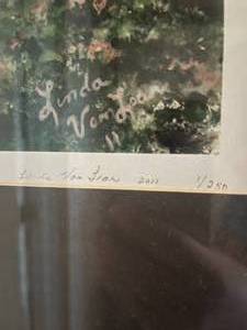 lot 136 image: Signed and numbered print 1250 Linda VanLear 2011 Roosevelts fine dining 24x20