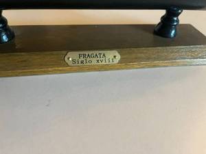 lot 196 image: Fragata Siglo xviii Model Sailboat 17.5x20.5