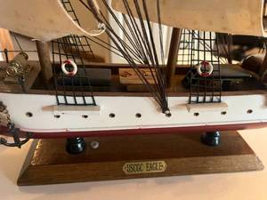 lot 194 image: US CGC Eagle Model Sailboat 18x20