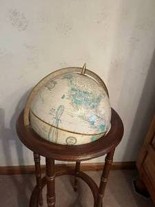 lot 205 image: Floor Globe on wooden stand 37x16