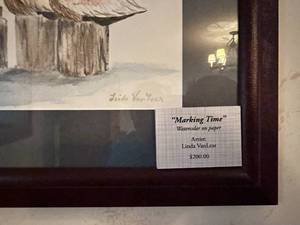 lot 208 image: Original water color on paper (marking time) signed original Linda VanLear 23x19