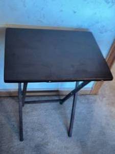 lot 228 image: Pair of wooden tv trays