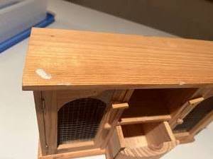 lot 253 image: Play wooden mini cabinet 8x12.5x4