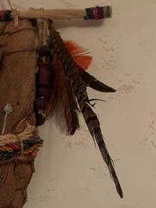 lot 281 image: Native American hanging basket 24x17