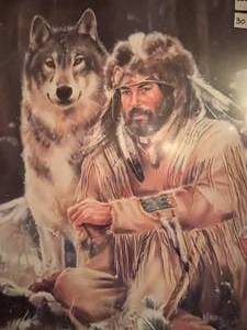 lot 301 image: Native American Signed Print Miaja  25x29