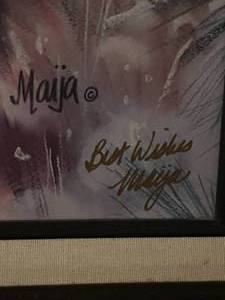 lot 319 image: Miaja signed native American print 29x25