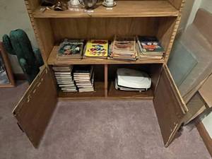 lot 335 image: Shelfing Unit with doors contents not included 79x37x12