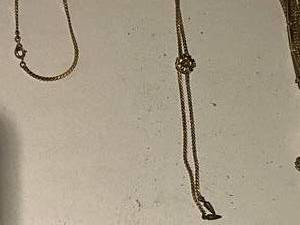 lot 347 image: Jewelry, two necklaces and a bracelet. Charming floral necklace.