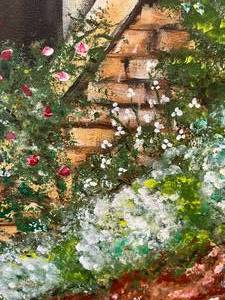 lot 414 image: Linda Van Lear Original Framed and Signed Painting 29x25