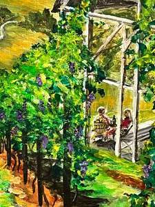 lot 416 image: Linda Van Lear Original Framed and Signed Painting 18x16