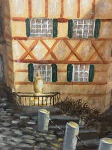 lot 417 image: Linda Van Lear Original Framed and Signed Painting 38x39