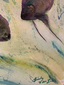 lot 420 image: Linda Van Lear Original Framed and Signed Painting 21x17