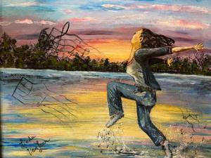 lot 424 image: Linda Van Lear Original Framed and Signed Painting 30x26
