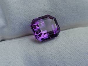5.96 Carat Asscher Cut Natural Brazilian Amethyst Gemstone VIDEO