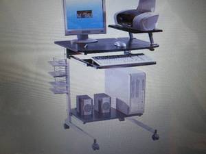 lot 13 image: Techni Mobili Compact Computer Desk...