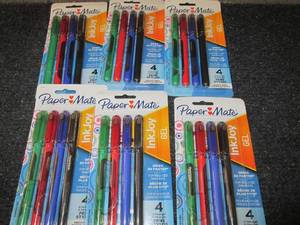 lot 64 image: 6- 4pks PaperMate InkJoy Gel Medium...