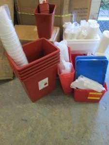 lot 82 image: Lot of Assorted Sharps Container Bo...
