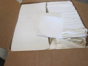 lot 104 image: Box of White Disposable TowelsLine...