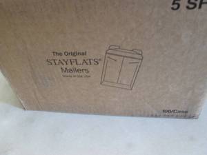 lot 156 image: Case of 100 Stay Flats White Mailer...