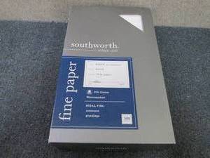lot 159 image: Boxed Ream Southworth White Wove 8....