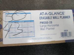 lot 161 image: 2024 2 Sided Erasable Wall Planner...