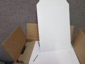 lot 182 image: Box of 100 StayFlats 7x9 inch White...