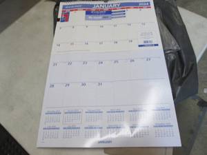 lot 187 image: 2024- At a Glance Wall Calender...