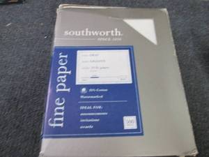 lot 200 image: Boxed Ream Southworth Gray Granite ...