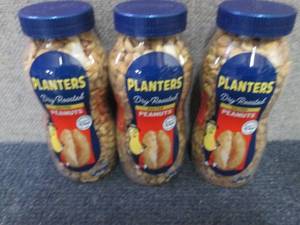 lot 226 image: 3- 16 oz Jars Planters Salted Peanu...